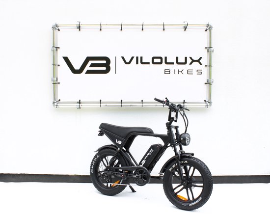 Vilolux® Fatbike electrisch - Fatbike V8 - Fatbike V8 PRO - 2025 Model - Legaal - Rijklaar - Niet opvoerbare fatbikes - 2 Jaar garantie - Telefoontasje - Hydraulische remmen - Alarm - Full Colour Display - Zwart van Merkloos