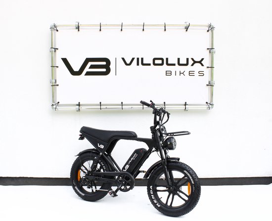 Vilolux® Fatbike electrisch - Fatbike V8 - Fatbike V8 PRO - 2025 Model - Voorrek - Legaal - Rijklaar - Niet opvoerbare fatbikes - 2 Jaar garantie - Telefoontasje - Hydraulische remmen - Alarm - Full Colour Display - Zwart van Vilolux