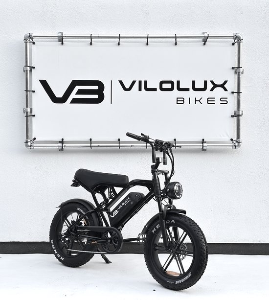 Vilolux® Fatbike electrisch - Fatbike - X80 PRO - V20 Design - 2025 / 2026 Model - Legaal - Rijklaar geleverd - 2 Jaar garantie - Telefoontasje - Hydraulische remmen - Alarm - NFC Key unlock - GPS - Zwart van Merkloos
