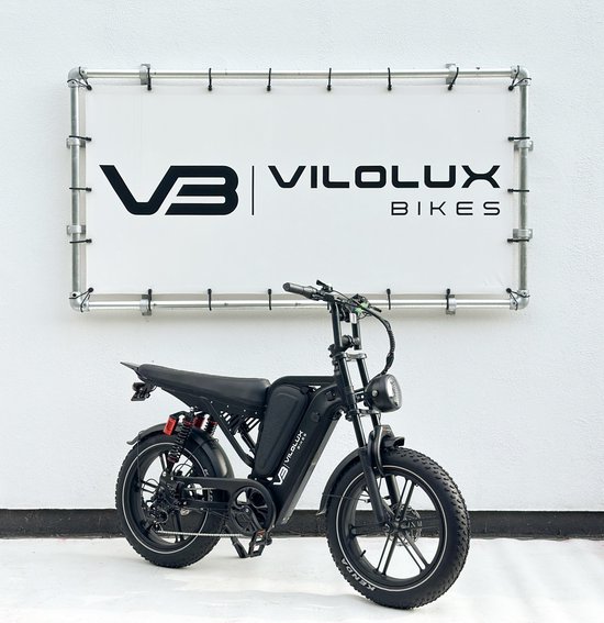 Vilolux - Fatbike Elektrisch - V20 SPORT - ZWART - 2026 model - Legaal - Rijklaar geleverd - 2 Jaar garantie - Hydraulische remmen - Dubbele vering