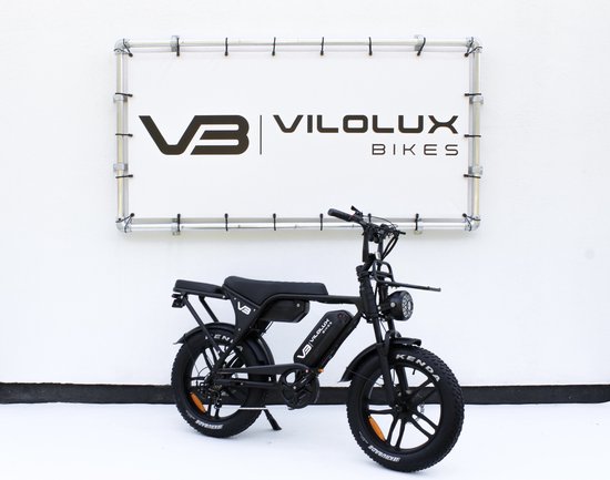 Vilolux® Fatbike - Fatbike V8 - Fatbike V8 PRO MAX - Fatbike C80 PRO MAX - 2025 Model 4.0 - Dubbele accu - Achterzit - Voorrek - Legaal - Rijklaar - Niet opvoerbare fatbikes - 2 Jaar garantie - Hydraulische remmen - Telefoontasje - Alarm - Zwart van Vilolux