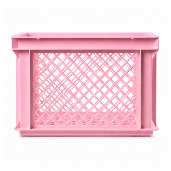 Vintag Fietskrat - 26 Liter - 40 x 30 x 22 cm - Kunststof - Roze