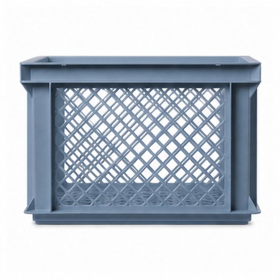 Vintag Fietskrat - 26 Liter - 40 x 30 x 22 cm - Kunststof - Steenblauw