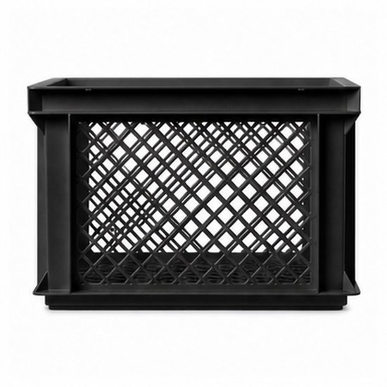 Vintag Fietskrat - 26 Liter - 40 x 30 x 22 cm - Kunststof - Zwart