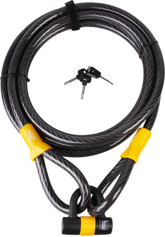 VINZ Kibo Kabelslot ART Keurmerk - 3 Meter Lang - VBV & CCV Goedgekeurd Bootslot Verzekering - Multifunctioneel - 20mm Dikke Kabel - 300cm van VINZ