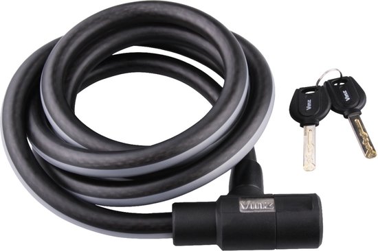 VINZ Korab Spiraal Kabelslot / Fietsslot 15mm - 150cm van Merkloos