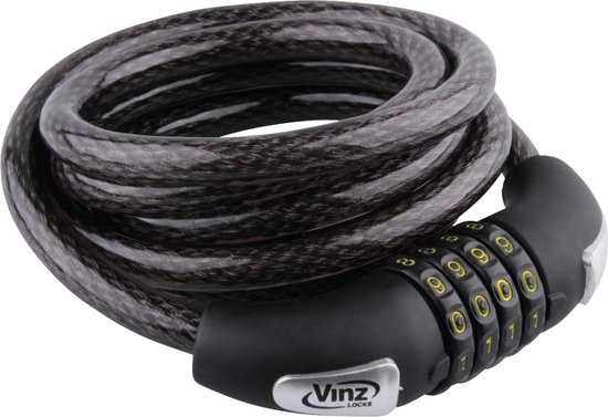 VINZ Kunyang Combinatie Kettingslot 100 cm x 12 mm / Fietsslot / Cijferslot / Cijfercombinatieslot / Slot met Code 1 meter van VINZ