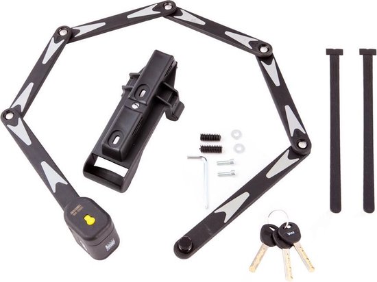 VINZ Lhotse Fatbike slot ART 2 Vouwslot - 95cm / Fietsslot / Mountainbike slot / Racefiets slot / BMX slot met bevestiging van VINZ