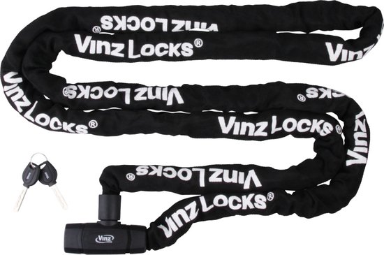 VINZ Olympus Lang Kettingslot / Fietsslot / Bootslot met Vaste Kop 8mm - 300cm / 3 meter van VINZ