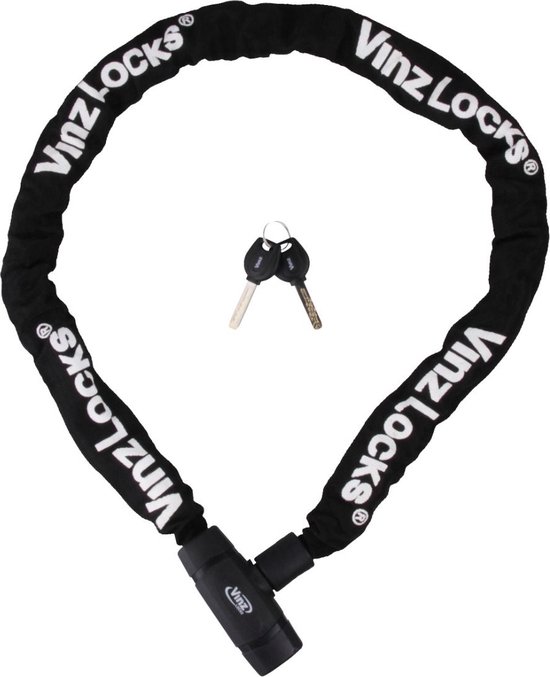 VINZ Olympus Lang Kettingslot / Fietsslot met Vaste Kop 8mm - 200cm van VINZ