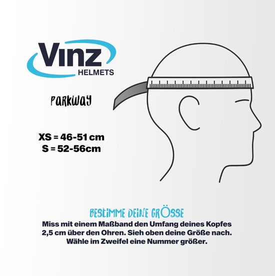 VINZ Parkway Fietshelm Kind - Kinder Fietshelm - Voor Jongen & Meisje - 1, 2, 3, 4 & 5 jaar - Mat Zwart