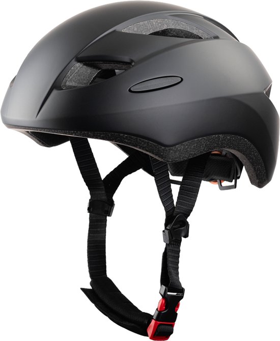 VINZ Sella Fietshelm Kind - Kinderfietshelm - EN1078 Goedgekeurd - 210 gram - Maat 52-55 cm - Mat Zwart