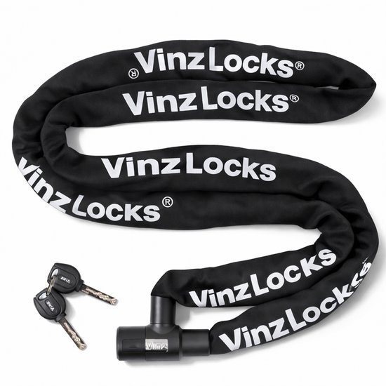 VINZ Ventoux Fietsslot - 2 Meter Lang Kettingslot - Easyclick - Lichtgewicht - Gehard Staal - 200cm