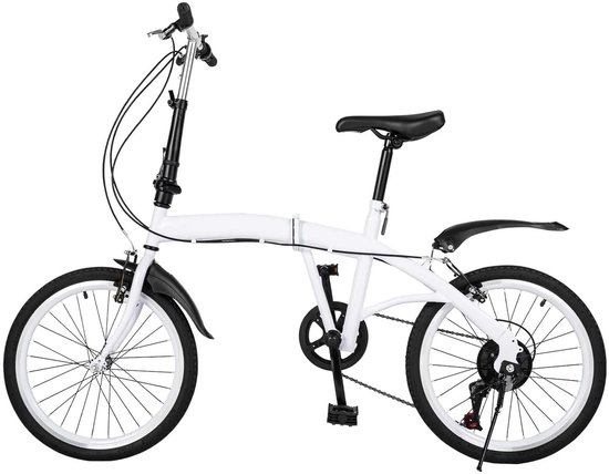VirtuBuy® - Vouwfiets Volwassenen - Fiets - Draagbaar - 6 Versnellingen - Anti-slip Handvat - 20 inch van Merkloos
