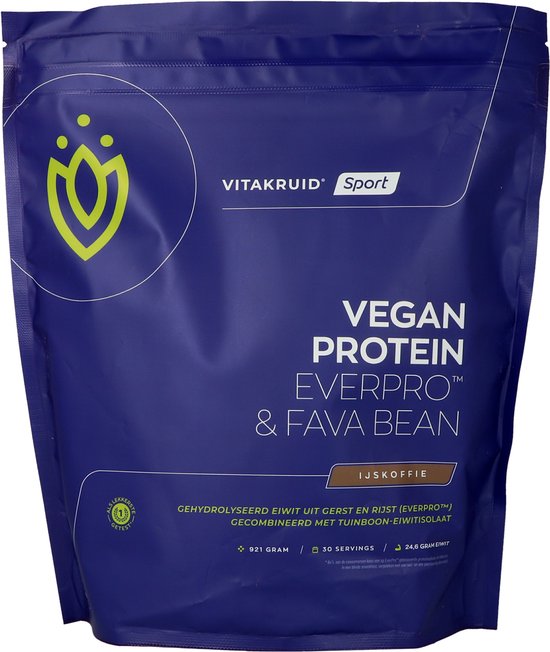 Vitakruid Vegan Protein EverPro & Fava IJskoffie - 921 gr van Merkloos