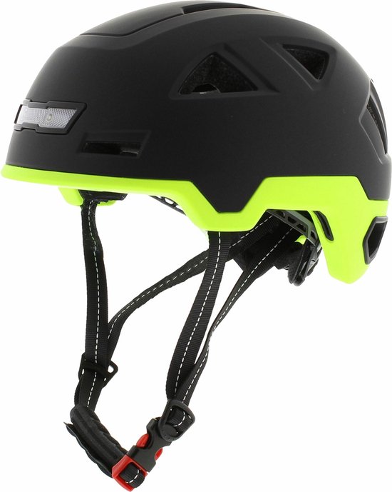 Vito E-City helm mat zwart fluor geel XXL 62-63 CM voor E-bike / Speed Pedelec / Snorfiets