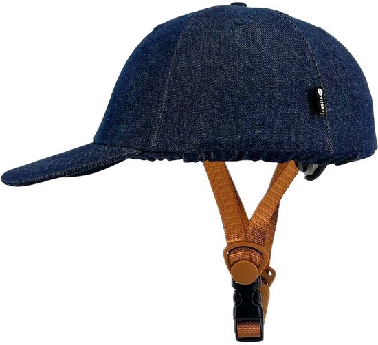 Vizorz SwitchCap fietshelm - Blue Denim Cap van Vizorz