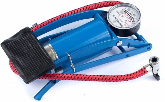 Voetpomp met manometer - tot 3 bar - fietspomp