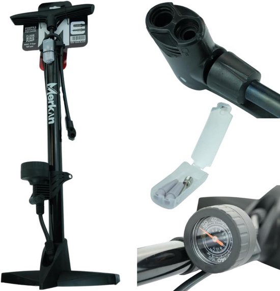 Voetpomp met Manometer voor Fietsen en Ballen tot 11 Bar (160 PSI) - Robuuste Vloerpomp