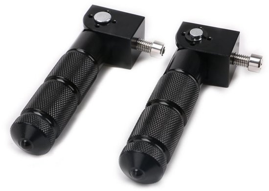 Voetsteuntjes - 1 paar/2 stuks - Voetsteun - Voetensteun Fiets - Universele 8 mm - 90 graden opvouwbare - Aluminium - Voetsteuntjes Fiets Achterop - Fiets Accessoires - Zwart van Merkloos