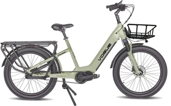 VOGUE Avalanche - Elektrische Longtail - 250W motor - Actieradius tot 70 km - Hydraulische schijfremmen - Lage instap - Voorvering - Matt Cement-grey