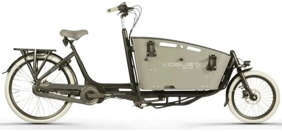 Vogue Carry 2 - Elektrische Bakfiets - 20 inch - 250W motor - Actieradius tot 70 km - 8 versnellingen - Hydraulische schijfremmen - Grijs