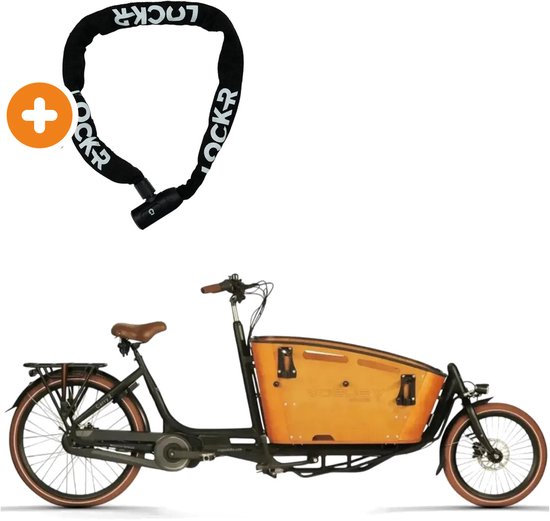 Vogue Carry 2 - Elektrische Bakfiets - 20 inch - 250W motor - Actieradius tot 70 km - 8 versnellingen - Hydraulische schijfremmen - Zwart/Bruin