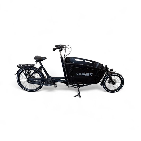 Vogue Carry 2 Elektrische Bakfiets - Mat Zwart - 50 cm