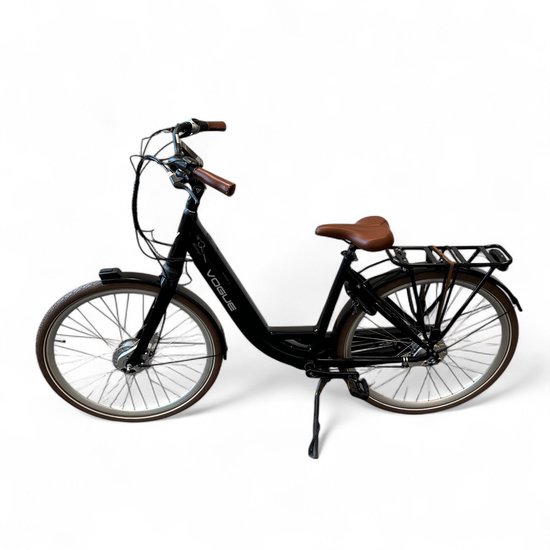 Vogue Mestengo 46cm Elektrische Fiets Hydraulische Remmen met Middenmotor - Glans Zwart van Merkloos
