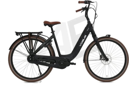 Vogue Mestengo 50cm E-bike Hydraulische Remmen met Middenmotor - Glans Zwart
