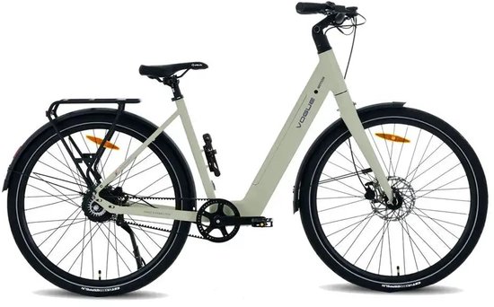 VOGUE Motion - Elektrische Fiets - 28 inch - 250W motor - Actieradius tot 90 km - Automatische 2 versnellingen - 360Wh accu - Matt Sand White