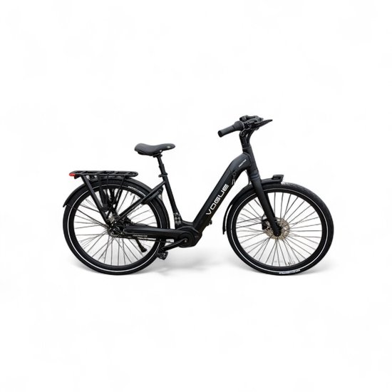 Vogue Prestige – Elektrische Unisex Elektrische Fiets 28 inch – 48 cm – MOTINOVA Middenmotor 80Nm – V-Snaar Aandrijving – 14,5Ah Accu – Mat Zwart van Vogue