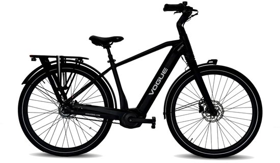 Vogue Prestige – Heren Elektrische Fiets - 28 inch – 48 cm – MOTINOVA Middenmotor 80Nm – V-Snaar Aandrijving – 14,5Ah Accu – Mat Zwart van Vogue
