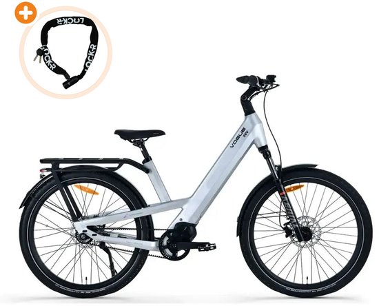 VOGUE SUV - Elektrische Fiets - 28 inch - 250W motor - Actieradius tot 90 km - 8 versnellingen - Hydraulische schijfremmen - Matt Titanium Grey
