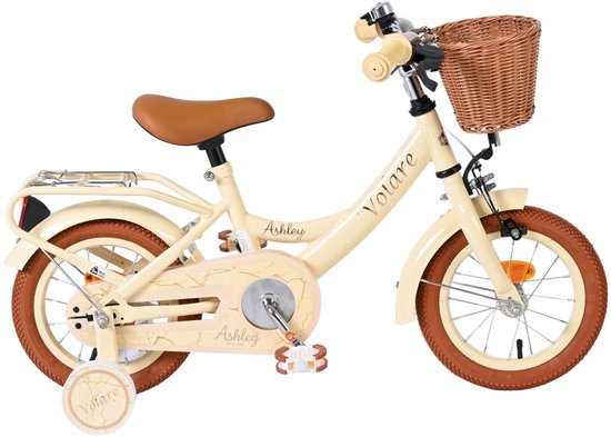 Volare Ashley Kinderfiets - Meisjes - 12 inch - Creme van Volare