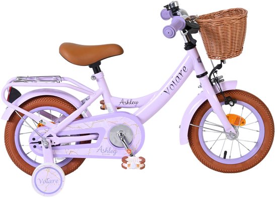 Volare Ashley Kinderfiets - Meisjes - 12 inch - Lila van Volare