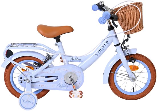 Volare Ashley Kinderfiets - Meisjes - 12 inch - Pastel Blauw - Twee handremmen