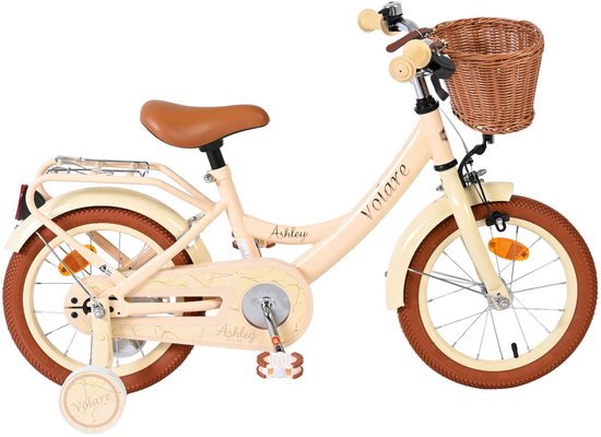 Volare Ashley Kinderfiets - Meisjes - 14 inch - Creme van Volare