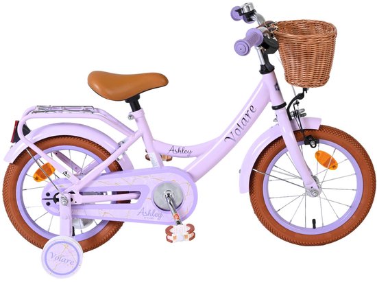 Volare Ashley Kinderfiets - Meisjes - 14 inch - Lila van Merkloos
