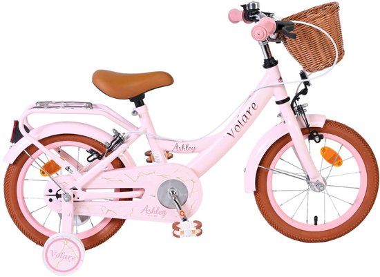 Volare Ashley Kinderfiets - Meisjes - 14 inch - Roze - Twee Handremmen