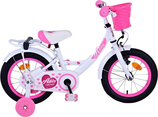 Volare Ashley Kinderfiets - Meisjes - 14 inch - Wit van Volare