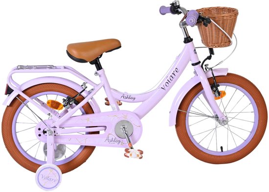 Volare Ashley Kinderfiets - Meisjes - 16 inch - Lila - Twee Handremmen van Merkloos