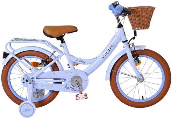 Volare Ashley Kinderfiets - Meisjes - 16 inch - Pastel Blauw- Twee Handremmen