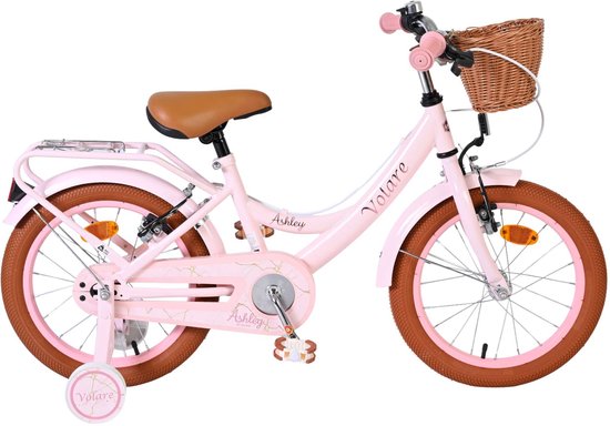Volare Ashley Kinderfiets - Meisjes - 16 inch - Roze - Twee Handremmen van Merkloos