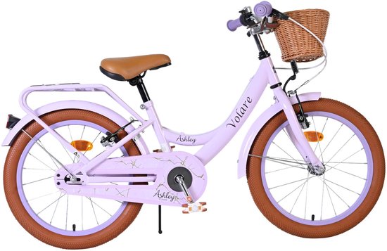 Volare Ashley Kinderfiets - Meisjes - 18 inch - Lila - Twee handremmen van Merkloos