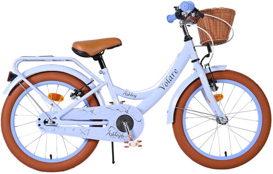 Volare Ashley Kinderfiets - Meisjes - 18 inch - Pastel Blauw - Twee handremmen van Merkloos