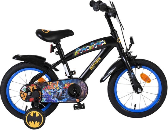 Volare Batman Kinderfiets - Jongens - 14 inch - Zwart van Volare