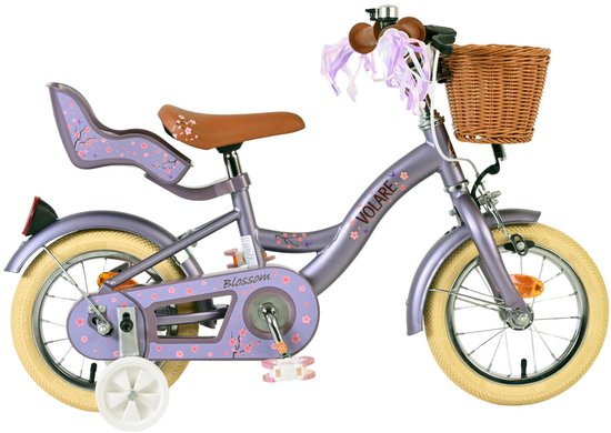 Volare Blossom Kinderfiets - Meisjes - 12 inch - Paars van Volare