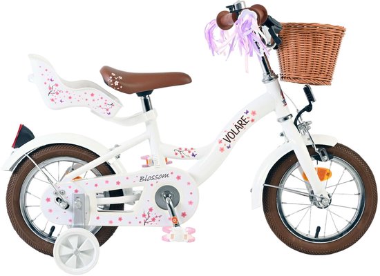 Volare Blossom Kinderfiets - Meisjes - 12 inch - Wit van Merkloos
