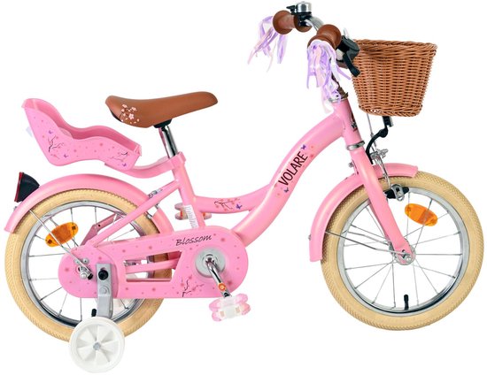 Volare Blossom Kinderfiets - Meisjes - 14 inch - Roze van Volare